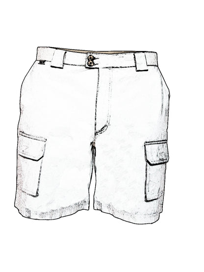 Schlichte blaue Bermudashorts